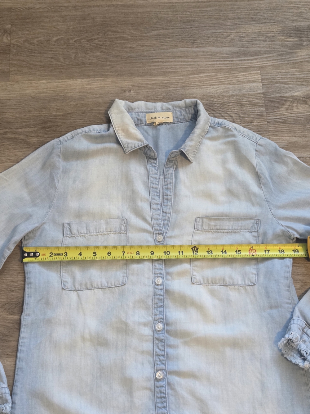 Cloth & Stone Frayed Shirt Dress Size SMALL - Picture 5 of 9
